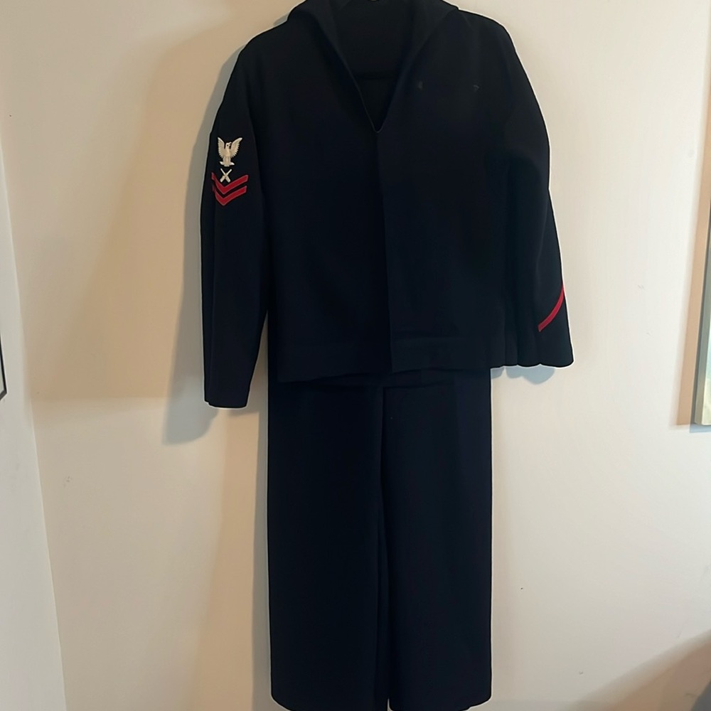 Vintage 1940s World War 2 Wool Naval Clothing Factory Set 36 Size